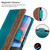 Samsung Galaxy A14 5G Stitching Side-Magnetic RFID Leather Phone Case - Dark Green