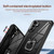 Samsung Galaxy A14 5G TPU + PC Lens Protection Phone Case with Ring Holder - Black