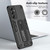 Samsung Galaxy A14 5G Variety Brave Armor Finger Loop Holder Phone Case - Black
