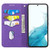 Samsung Galaxy A14 5G Woven Texture Stitching Magnetic Leather Phone Case - Purple