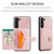 Samsung Galaxy A54 5G / A54 4G JEEHOOD Retro Magnetic Detachable Protective Phone Case with Wallet & Card Slot - Pink