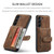 Samsung Galaxy A54 5G / A54 4G JEEHOOD RFID Blocking Anti-Theft Magnetic PU Phone Case - Brown