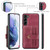 Samsung Galaxy A54 5G / A54 4G JEEHOOD RFID Blocking Anti-Theft Magnetic PU Phone Case - Red