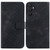 Samsung Galaxy A54 5G 7-shaped Embossed Leather Phone Case - Black