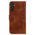 Samsung Galaxy A54 5G 7-shaped Embossed Leather Phone Case - Brown