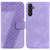 Samsung Galaxy A54 5G 7-shaped Embossed Leather Phone Case - Purple