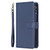 Samsung Galaxy A54 5G 9 Card Slots Zipper Wallet Leather Flip Phone Case - Blue