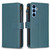 Samsung Galaxy A54 5G 9 Card Slots Zipper Wallet Leather Flip Phone Case - Green