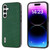 Samsung Galaxy A54 5G ABEEL Genuine Leather Luxury Black Edge Phone Case - Night Green