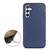 Samsung Galaxy A54 5G Accurate Hole Lambskin Texture Genuine Leather Phone Case - Blue