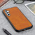 Samsung Galaxy A54 5G Accurate Hole Two-color Calf Texture PU Phone Case - Brown