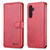 Samsung Galaxy A54 5G AZNS Calf Texture Horizontal Flip Leather Phone Case - Red
