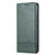 Samsung Galaxy A54 5G AZNS Magnetic Calf Texture Flip Leather Phone Case - Dark Green