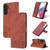 Samsung Galaxy A54 5G AZNS Skin Feel Calf Texture Flip Leather Phone Case - Brown