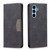 Samsung Galaxy A54 5G BF10 Color Block Magnetic Flip Leather Phone Case - Black