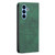 Samsung Galaxy A54 5G BF10 Color Block Magnetic Flip Leather Phone Case - Green