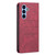 Samsung Galaxy A54 5G BF10 Color Block Magnetic Flip Leather Phone Case - Red