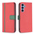 Samsung Galaxy A54 5G BF13 Color Matching Cross Texture Leather Phone Case - Red