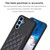 Samsung Galaxy A54 5G BF25 Square Plaid Card Bag Holder Phone Case - Black
