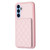 Samsung Galaxy A54 5G BF25 Square Plaid Card Bag Holder Phone Case - Pink