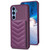 Samsung Galaxy A54 5G BF26 Wave Pattern Card Bag Holder Phone Case - Dark Purple