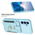 Samsung Galaxy A54 5G BF27 Metal Ring Card Bag Holder Phone Case - Blue