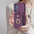 Samsung Galaxy A54 5G BF27 Metal Ring Card Bag Holder Phone Case - Dark Purple
