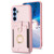 Samsung Galaxy A54 5G BF27 Metal Ring Card Bag Holder Phone Case - Pink