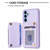 Samsung Galaxy A54 5G BF27 Metal Ring Card Bag Holder Phone Case - Purple