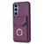 Samsung Galaxy A54 5G BF29 Organ Card Bag Ring Holder Phone Case - Dark Purple