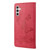 Samsung Galaxy A54 5G Butterfly Embossed Horizontal Flip Leather Phone Case - Red