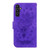 Samsung Galaxy A54 5G Butterfly Rose Embossed Leather Phone Case - Purple