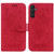 Samsung Galaxy A54 5G Butterfly Rose Embossed Leather Phone Case - Red