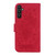 Samsung Galaxy A54 5G Butterfly Rose Embossed Leather Phone Case - Red