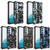 Samsung Galaxy A54 5G Camouflage Armor Shockproof TPU + PC Magnetic Protective Phone Case with Holder - Light Blue