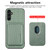 Samsung Galaxy A54 5G Carbon Fiber Leather Card Magsafe Magnetic Phone Case - Green