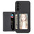 Samsung Galaxy A54 5G Carbon Fiber Magnetic Card Wallet Bag Phone Case - Black
