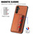 Samsung Galaxy A54 5G Carbon Fiber Magnetic Card Wallet Bag Phone Case - Brown