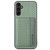 Samsung Galaxy A54 5G Carbon Fiber Magnetic Card Wallet Bag Phone Case - Green
