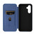 Samsung Galaxy A54 5G Carbon Fiber Texture Flip Leather Phone Case - Blue