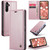 Samsung Galaxy A54 5G CaseMe 003 Crazy Horse Texture Leather Phone Case - Rose Gold