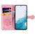 Samsung Galaxy A54 5G Cat and Dog Embossed Leather Phone Case - Pink