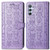 Samsung Galaxy A54 5G Cat and Dog Embossed Leather Phone Case - Purple