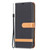 Samsung Galaxy A54 5G Color Block Denim Texture Leather Phone Case - Black