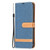 Samsung Galaxy A54 5G Color Block Denim Texture Leather Phone Case - Dark Blue