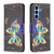 Samsung Galaxy A54 5G Colored Drawing Pattern Leather Phone Case - Big Butterfly