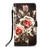 Samsung Galaxy A54 5G Colored Drawing Pattern Plain Weave Leather Phone Case - Roses On Black