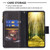 Samsung Galaxy A54 5G Colored Drawing Pattern Zipper Leather Phone Case - Bear