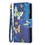 Samsung Galaxy A54 5G Colored Drawing Pattern Zipper Leather Phone Case - Gold Butterfly Samsung Galaxy A54 5G Colored Drawing Pattern Zipper Leather Phone Case - Gold Butterfly