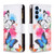 Samsung Galaxy A54 5G Colored Drawing Pattern Zipper Leather Phone Case - Two Butterflies
